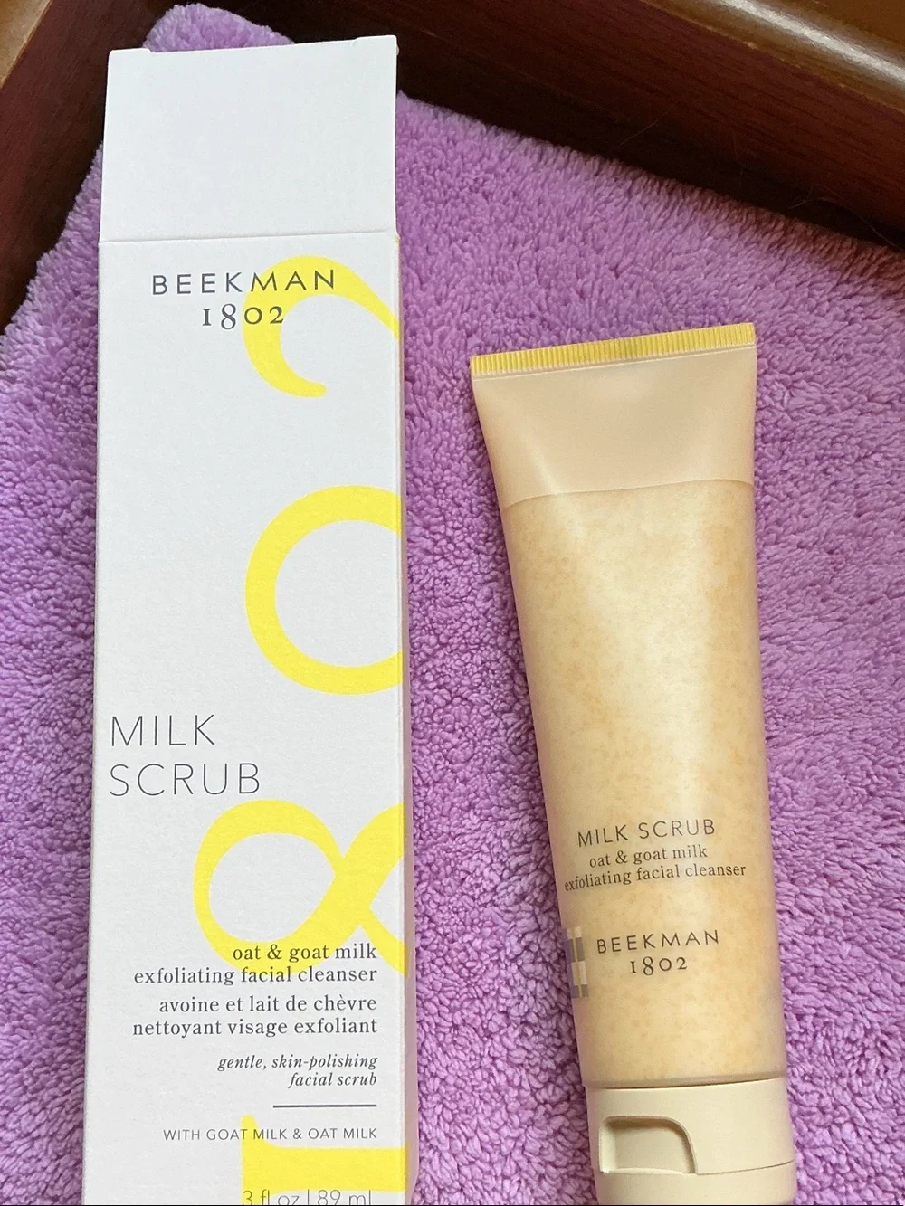 Beekman 1802 Milk Scrub - Beige Tube with Yellow Accents